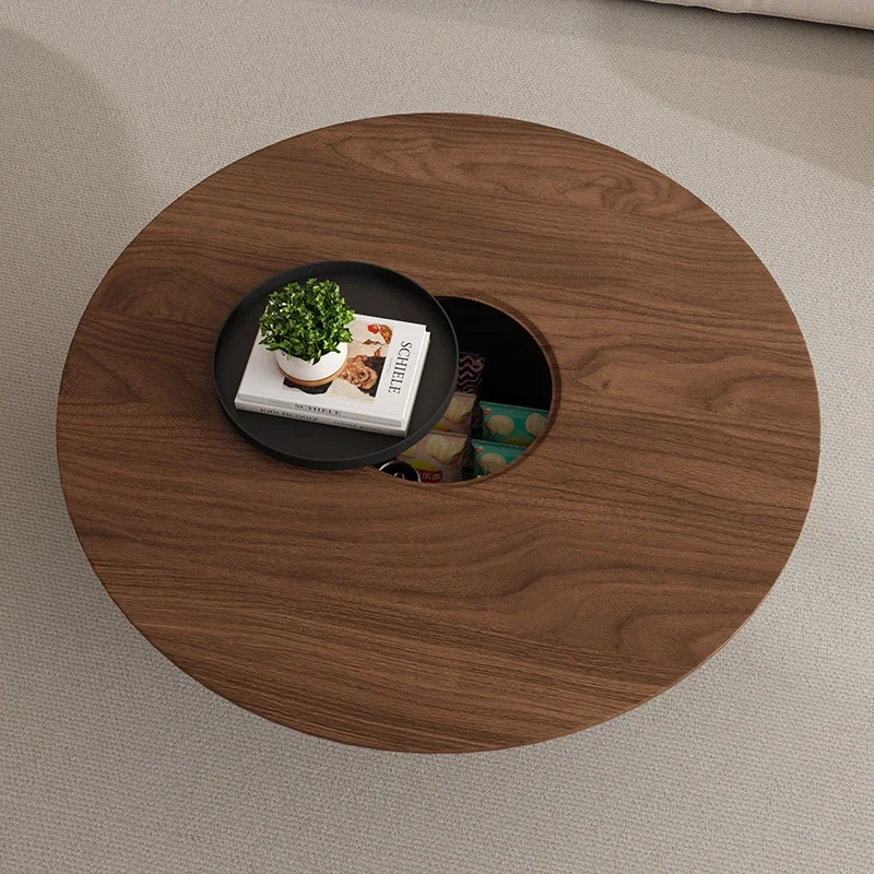 Overhead view of the coffee table with the recessed centre tray lifted out